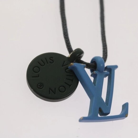 LOUIS VUITTON Collier Charms On The Go Necklace Blue M63648 LV Auth 69139 - Picture 11 of 12